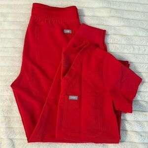 FIGS Women’s Vibrant Red Scrub Set
